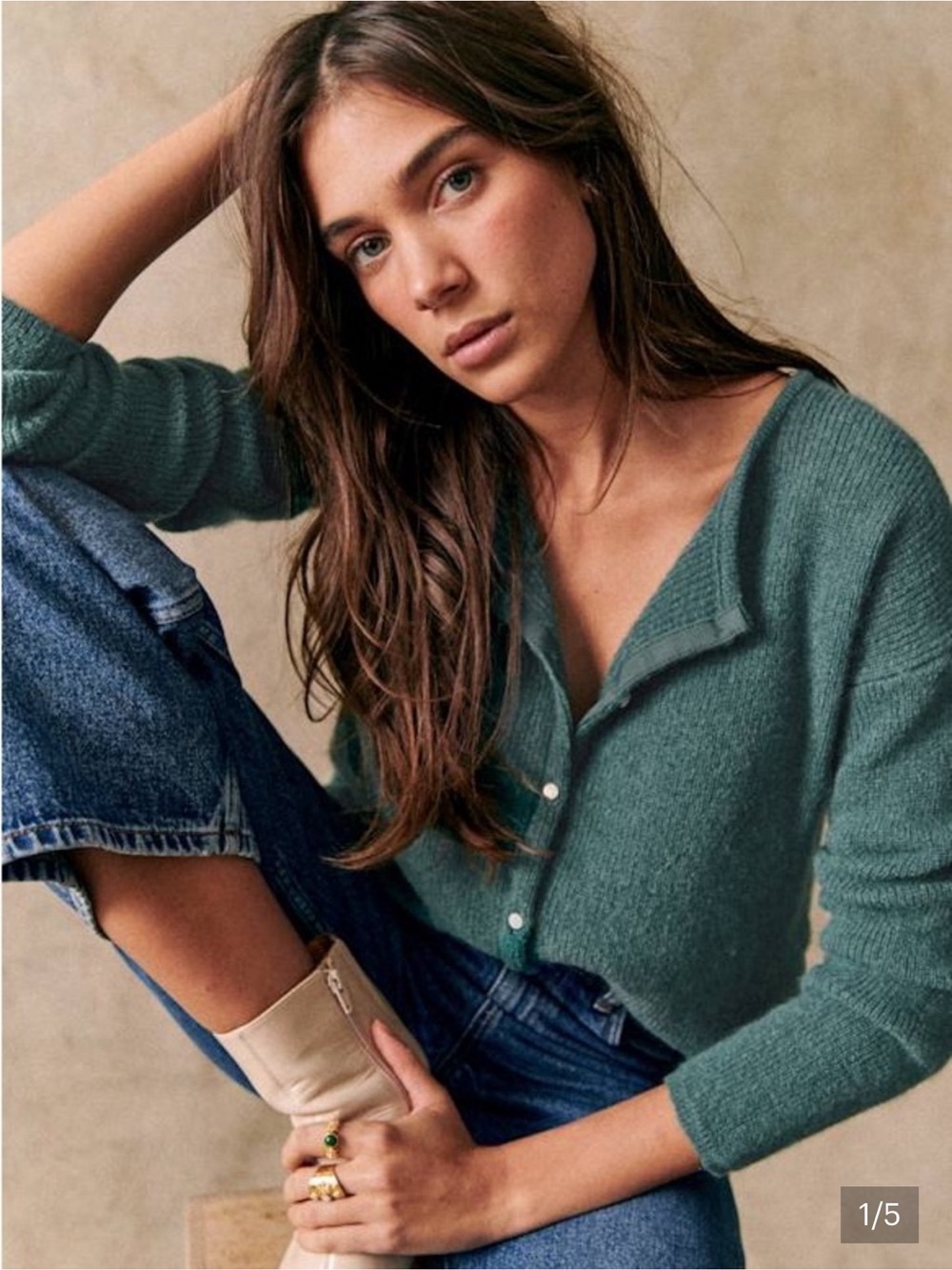Gaspard Cardigan in sage